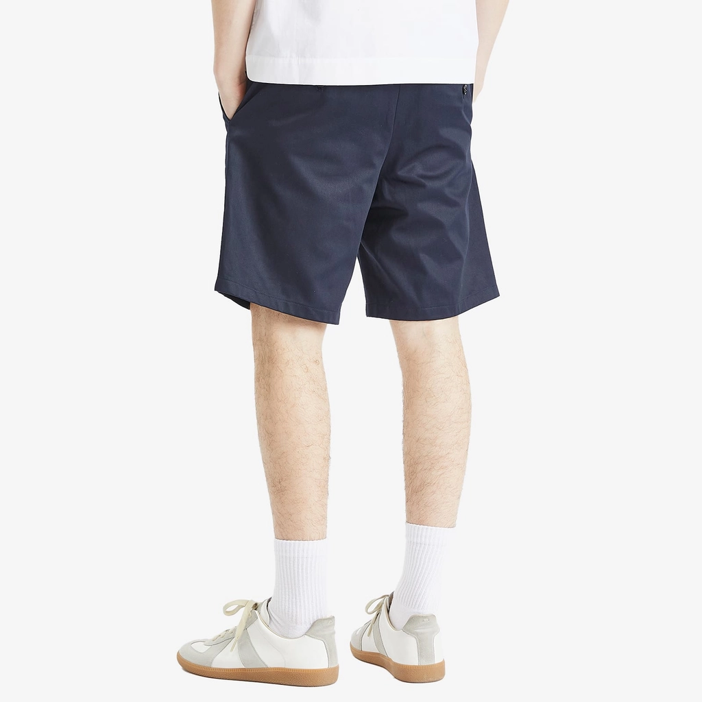AMI Paris Men's Elasticated Waist Cotton Shorts Navy Blue
